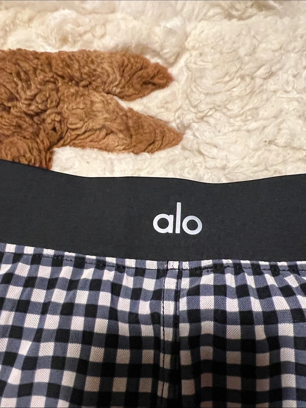 NWOT ALO MESH GINGHAM CROPPED LONG SLEEVE & MESH GINGHAM SKIRT (SET)